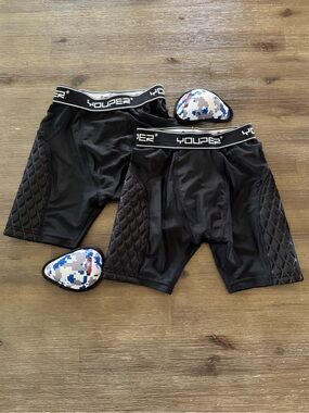 🟡EUC🟡 TWO Youper Youth Elite Padded Sliding Shorts w/Soft Athletic Cup - Size M